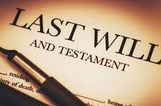 Last will and testament document